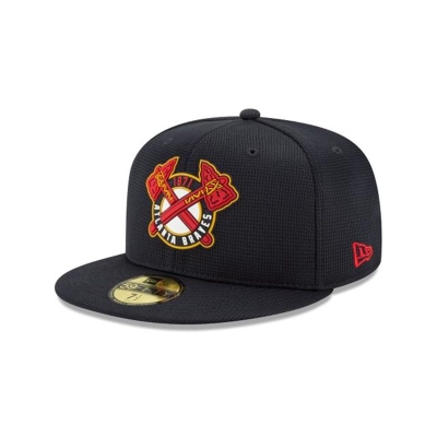 Atlanta Braves Gorra | New Era MLB Clubhouse Collection 59fifty Fitted Cap Mexico - Azules